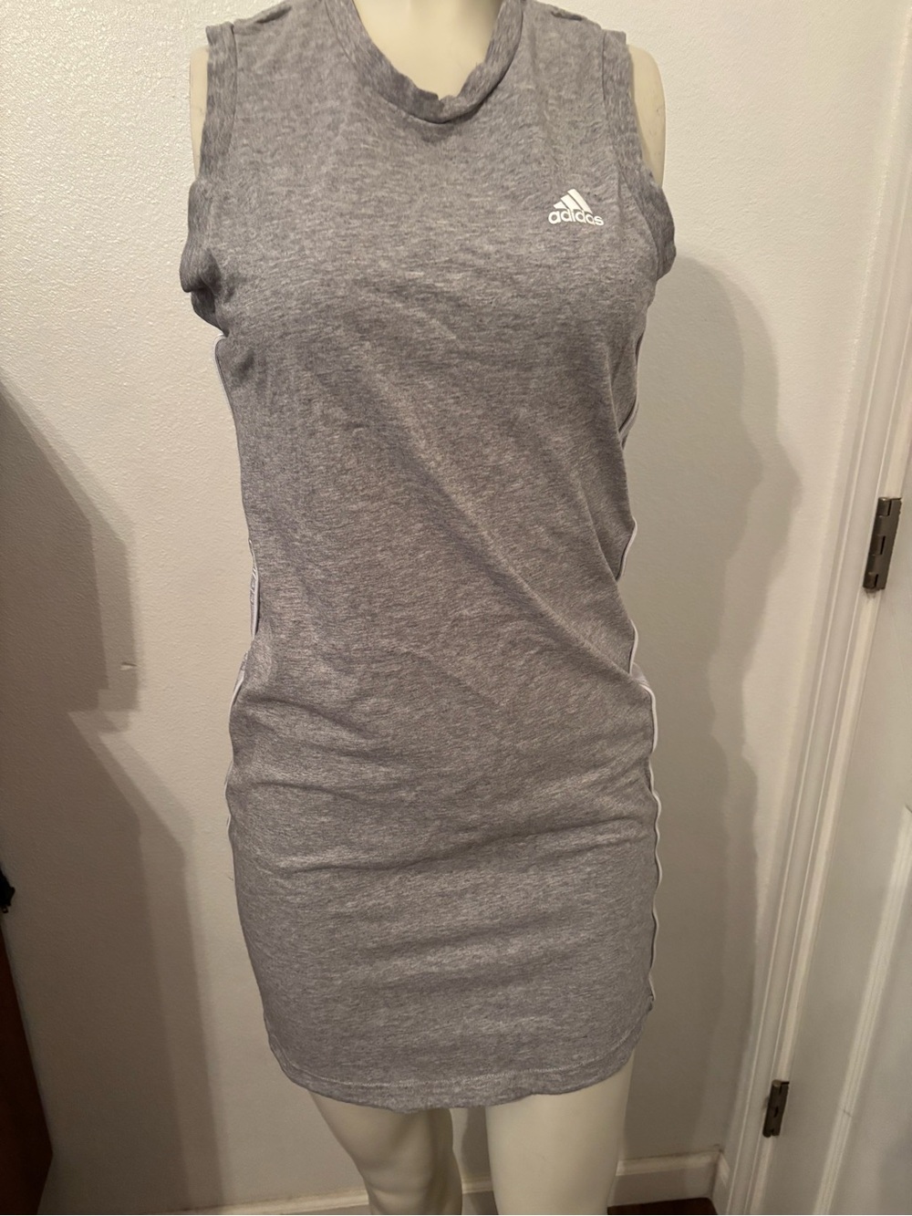 Adidas grey tank dress S
